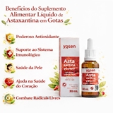 Suplemento Alimentar Líquido de Astaxantina em Gotas Yosen