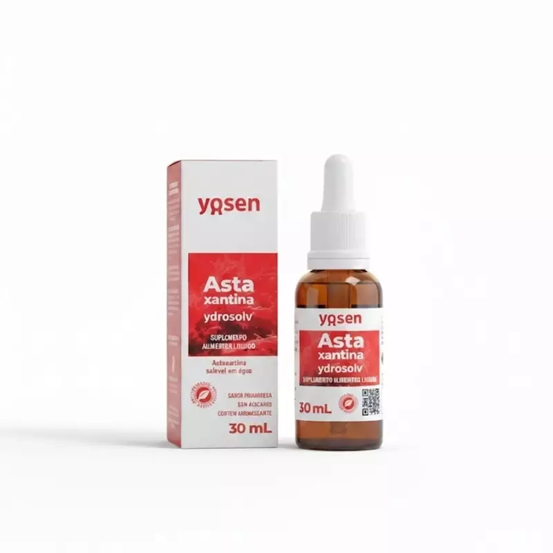 Suplemento Alimentar Líquido de Astaxantina em Gotas Yosen